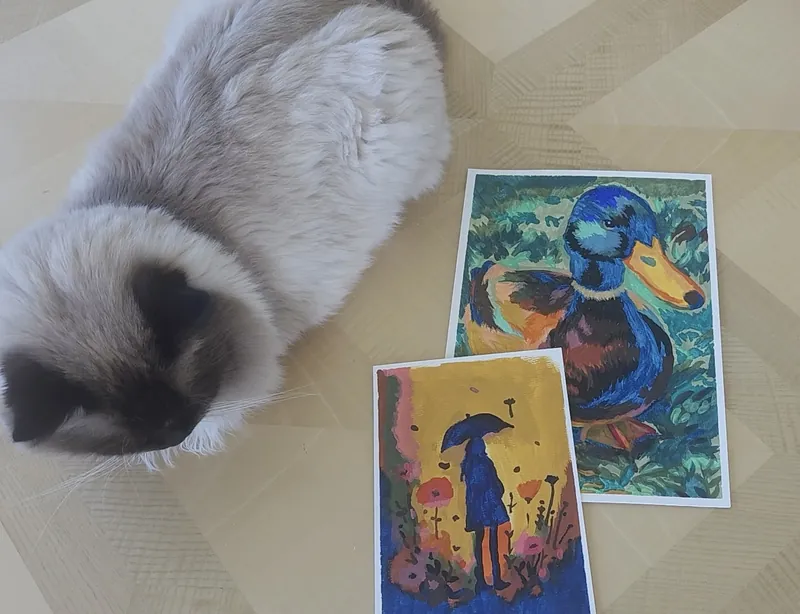 original painting gouache on paper