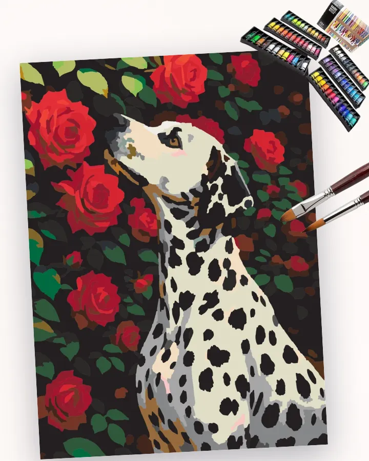 A Dalmatian’s Rosy Reverie Liquitex 72 preview