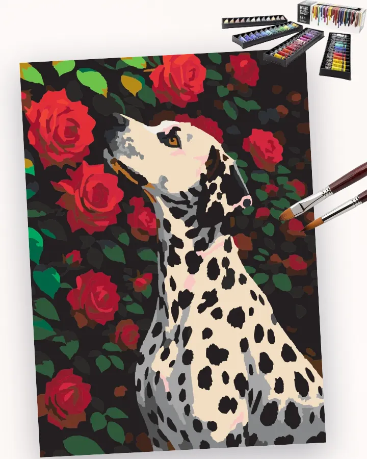 A Dalmatian’s Rosy Reverie Liquitex 48 preview