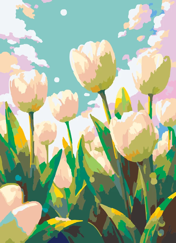Dewdrop’s Dance on Tulip Petals My Paints preview