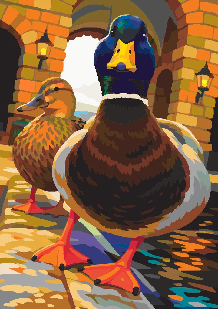 Ducks on Patrol: Canal Crossing My Paints preview