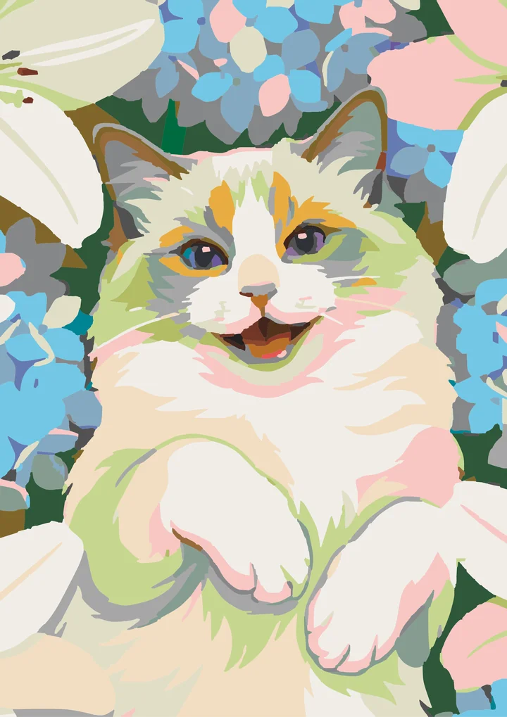 Happy Cat’s Floral Frolic My Paints preview