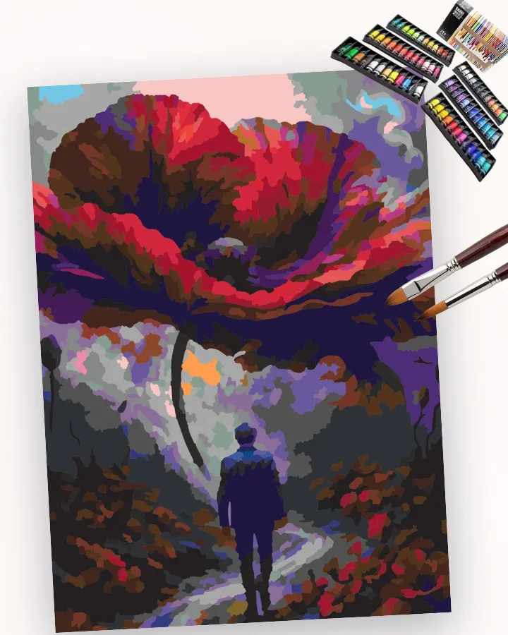 Heeding the Giant Poppy’s Call Liquitex 72 preview