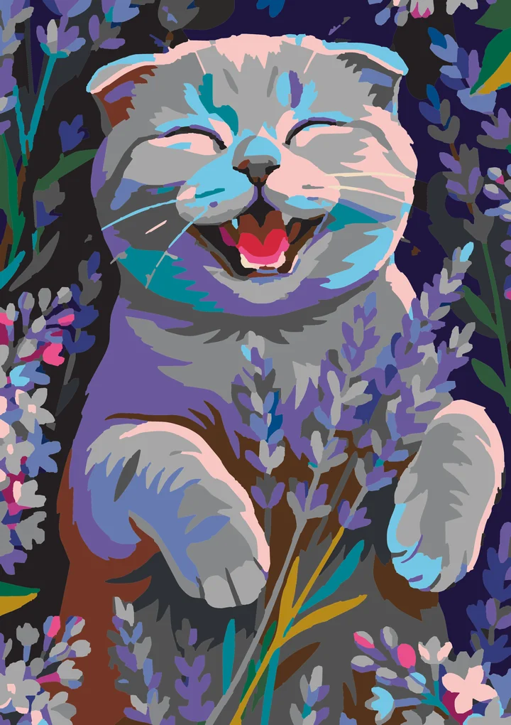 Lavender Lullaby for a Laughing Feline Liquitex 48 preview