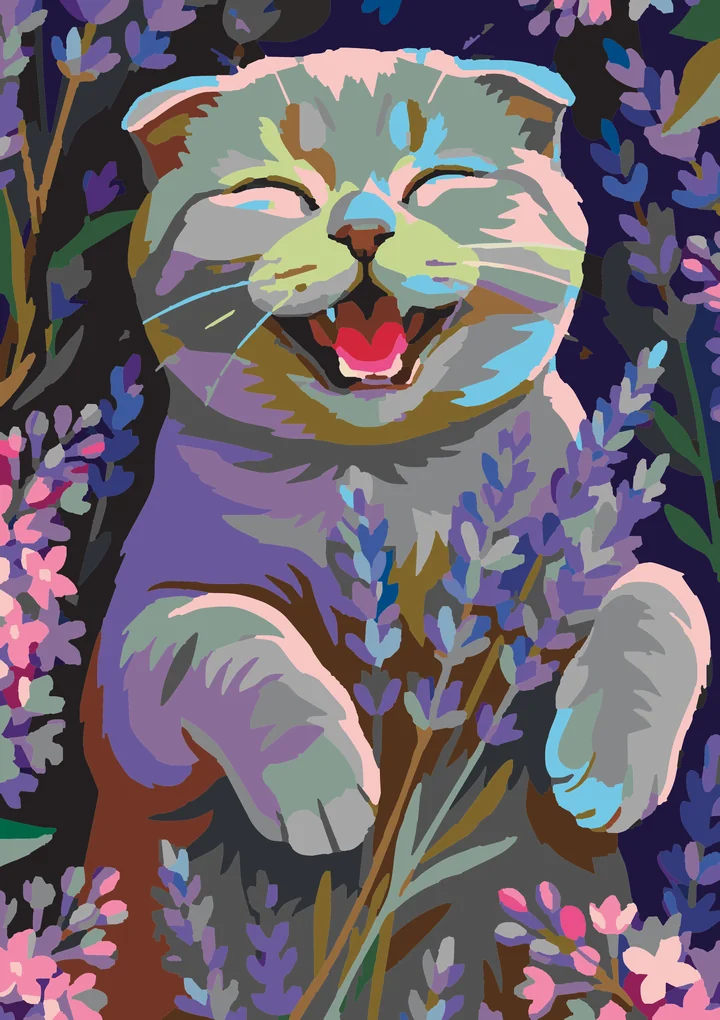 Lavender Lullaby for a Laughing Feline My Paints preview