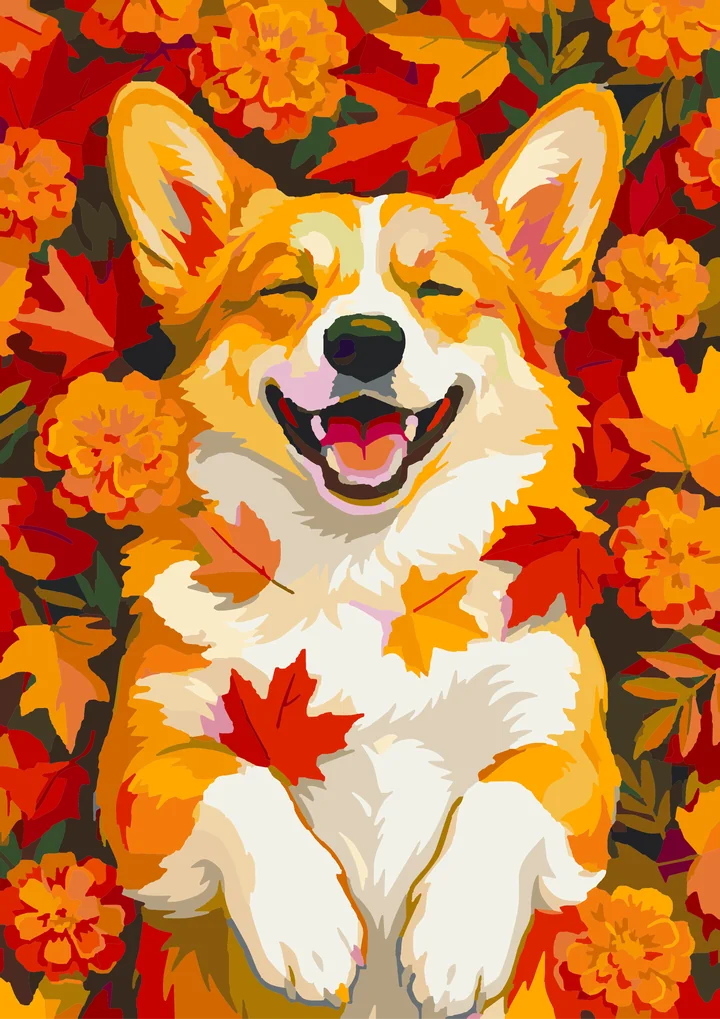 Leaf-Peeping Corgi’s Blissful Smile Amsterdam 72 preview