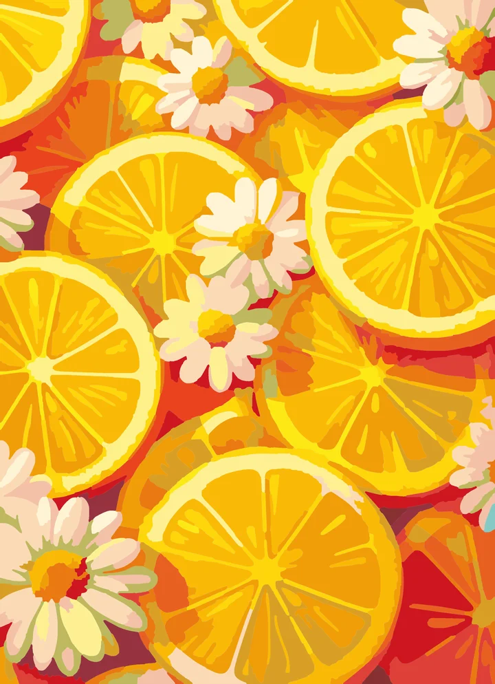 Lemon and Daisy’s Zesty Jubilee - Food & Drink Beginner paint by numbers kit