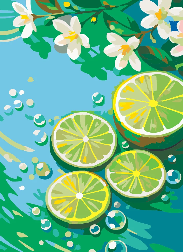Lime Slices’ Bubbly Dance Party Liquitex 72 preview