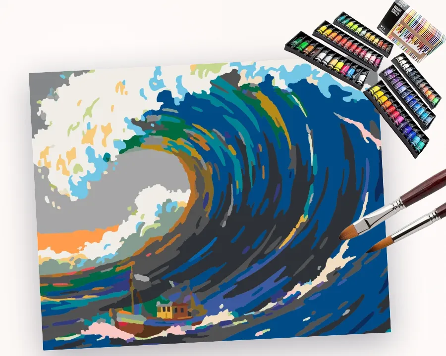 Little Boat’s Big Blue Battle Liquitex 72 preview