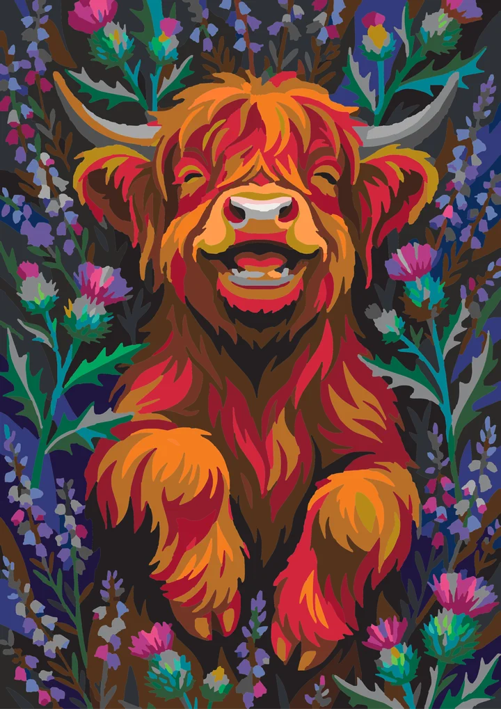 Moo-ving Joy Among the Thistles Liquitex 48 preview