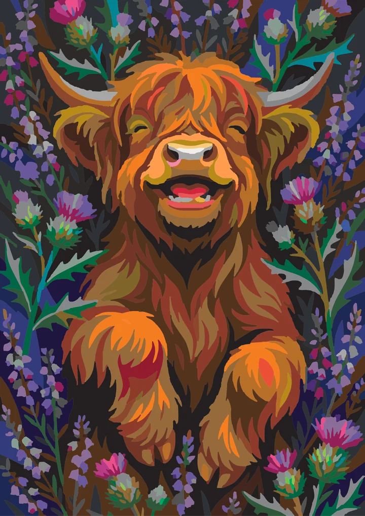 Moo-ving Joy Among the Thistles My Paints preview