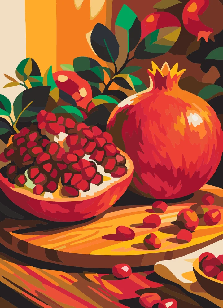 Pomegranate’s Dazzling Red Reveal Liquitex 72 preview