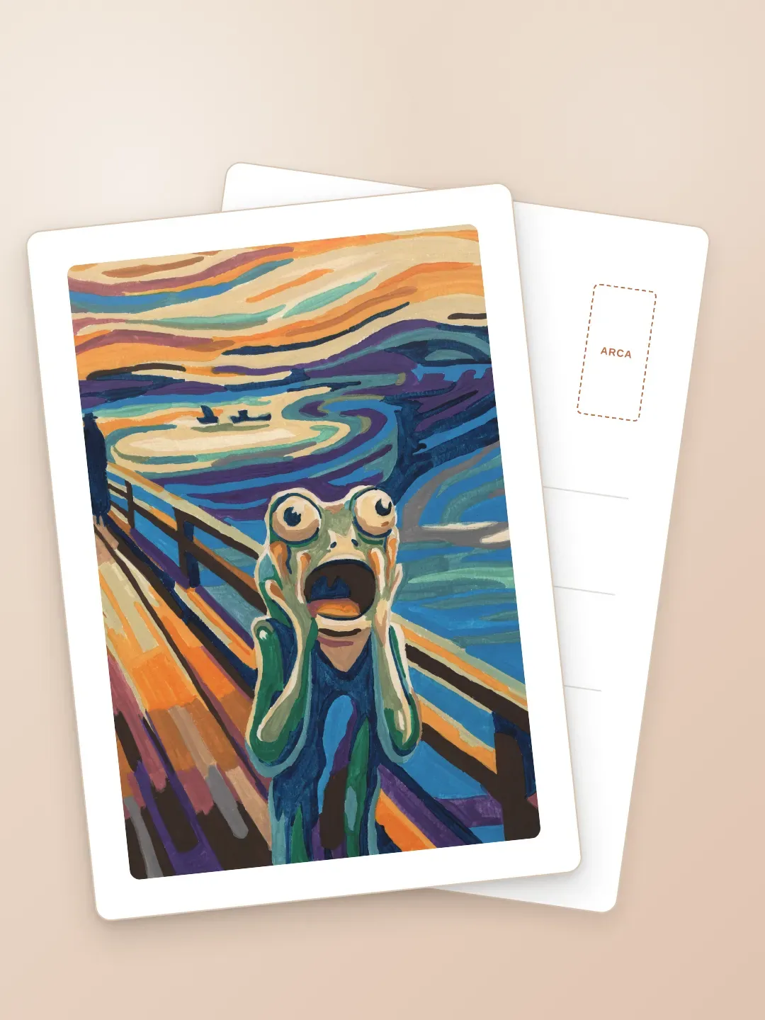 A Frog Who Has Seen Too Much Postcard