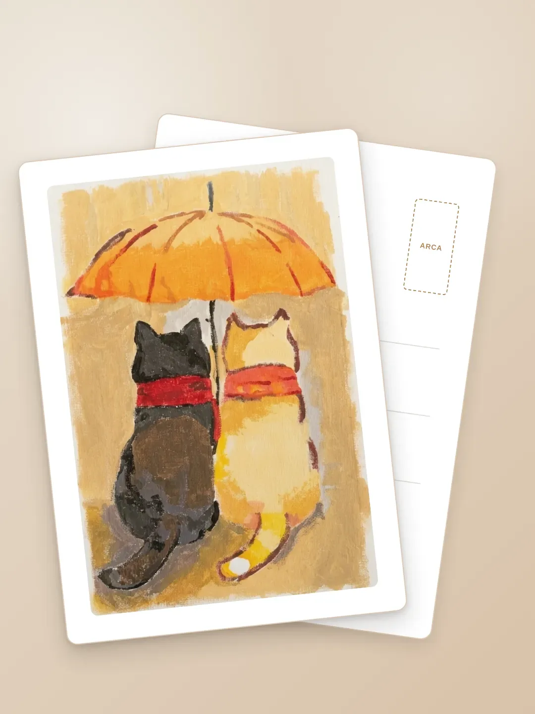 Paws Under the Parasol Postcard