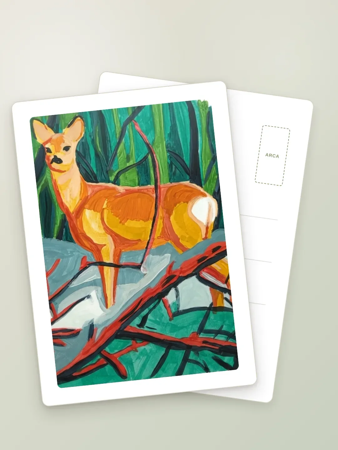 Roe Deer's Red-Letter Day Postcard