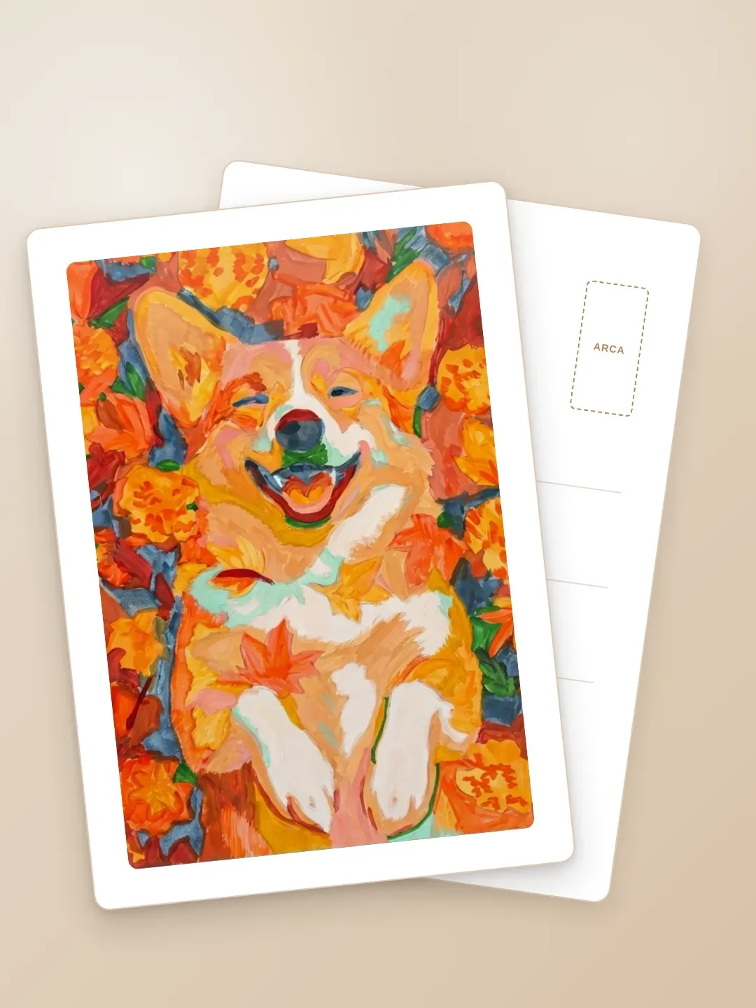 The Happiest Hound in the Harvest Postcard