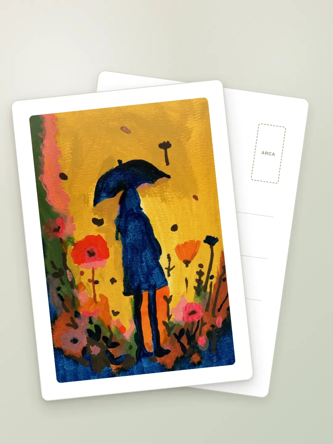 Waiting For The Golden Hour Rain Postcard