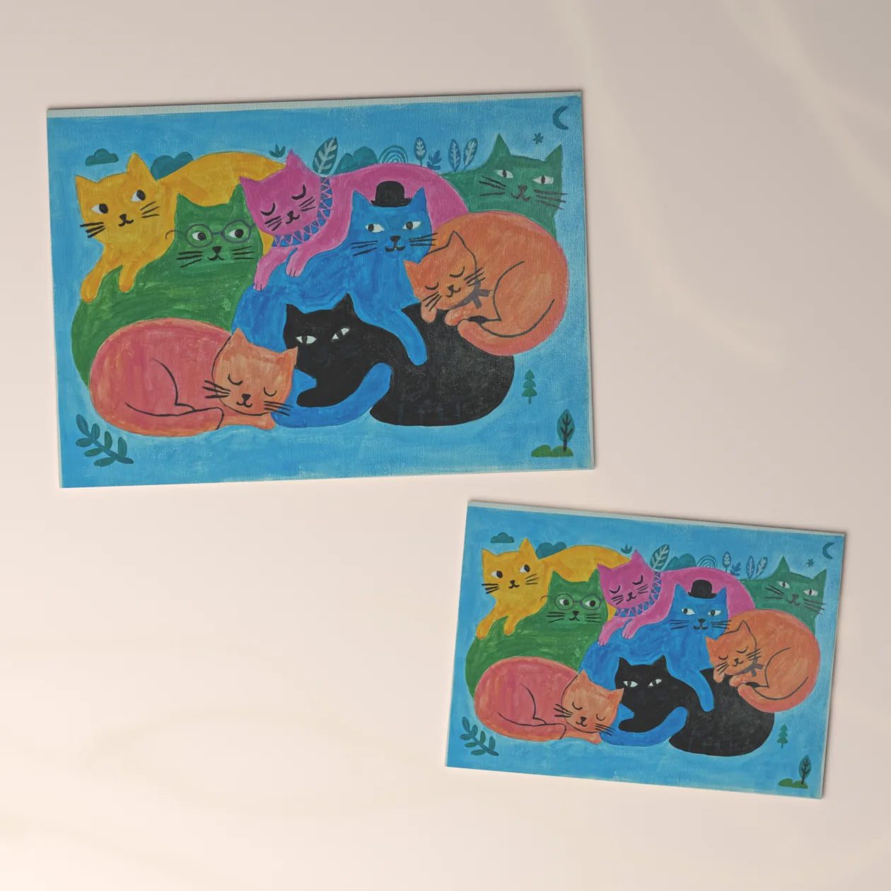 Feline Tapestry Postcard