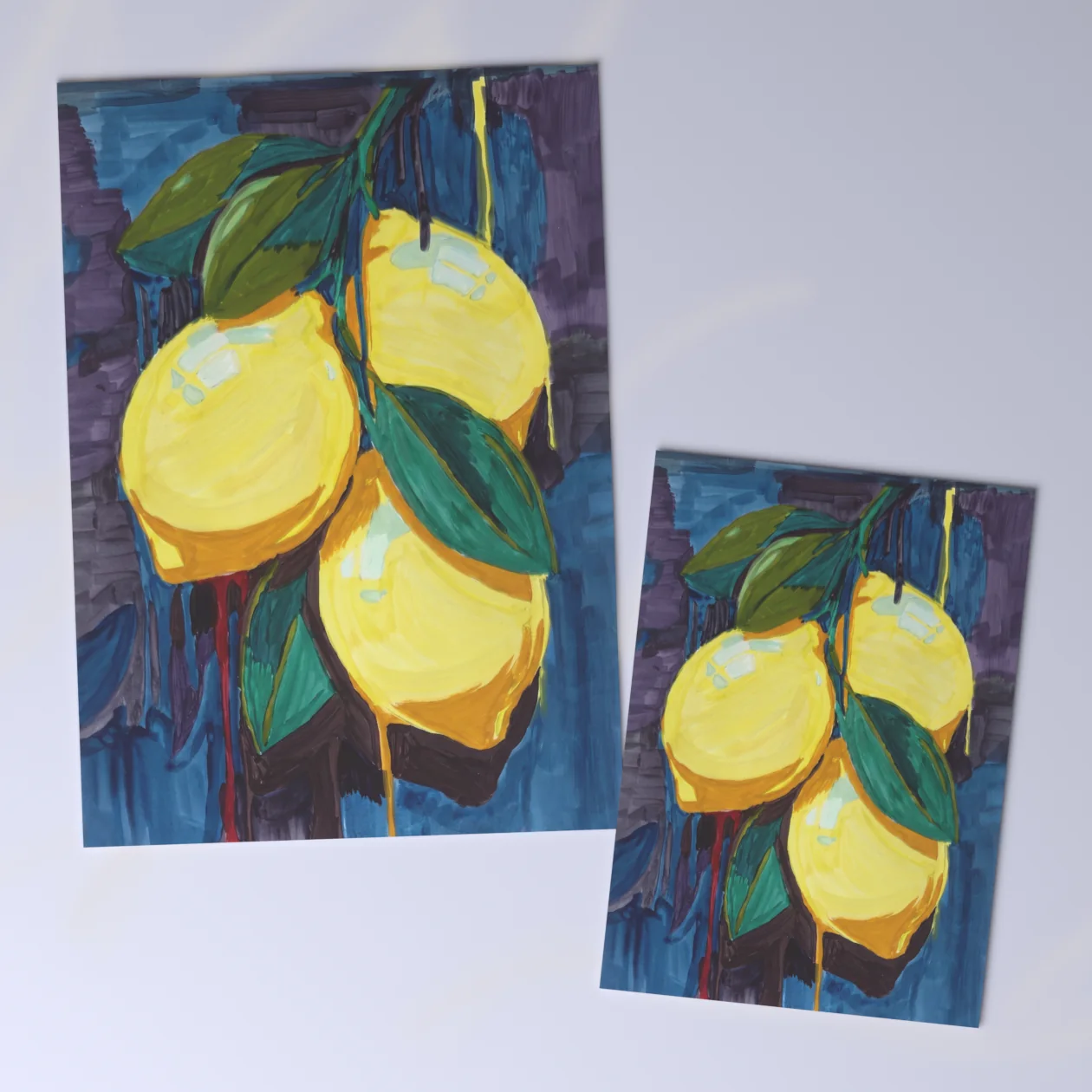 When life gives me lemons, I stay grapeful Postcard