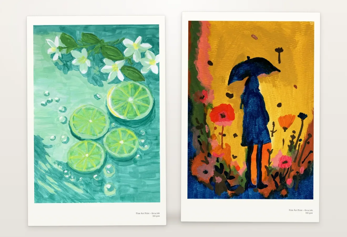 Floating Petals And Golden Puddles