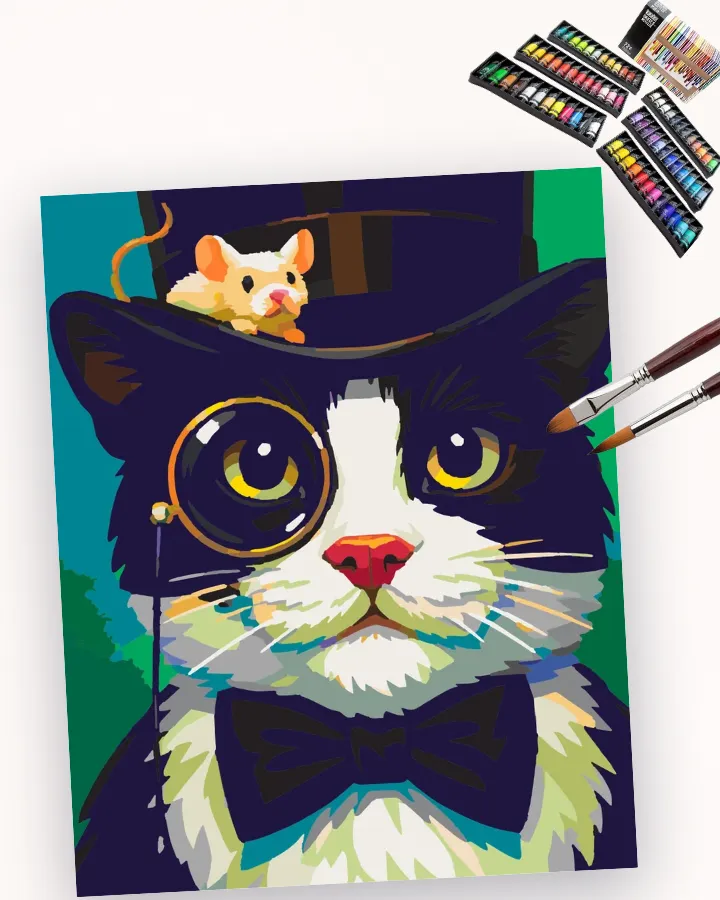 Professor Whiskers and His Assistant Liquitex 72 preview