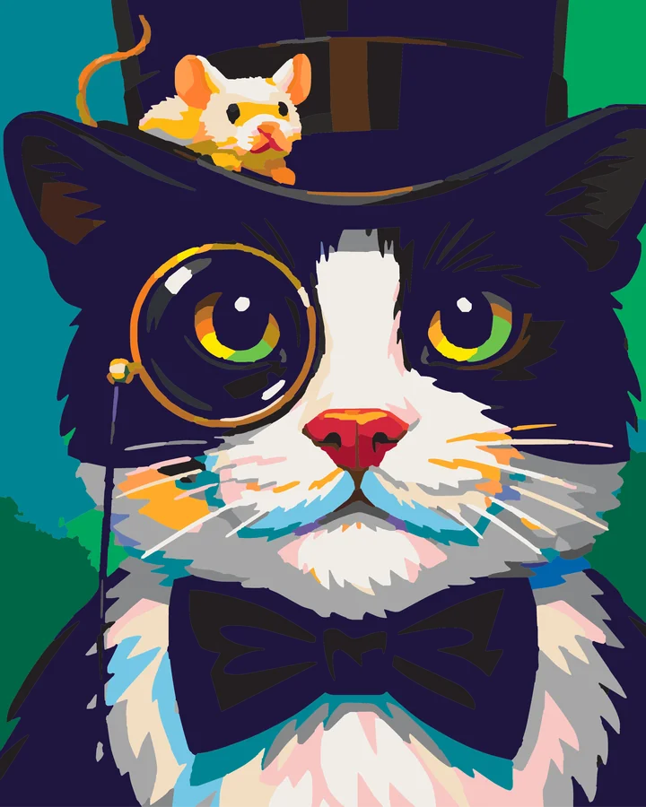 Professor Whiskers and His Assistant Liquitex 48 preview