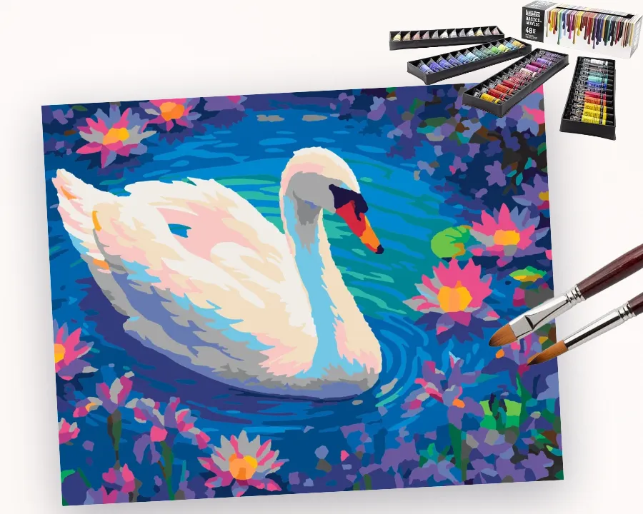 Royal Swan’s Floral Float Liquitex 48 preview
