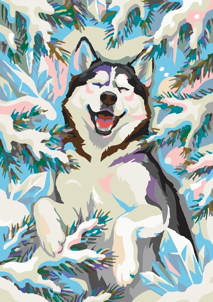 Snow Day Husky’s Blissful Slumber My Paints preview