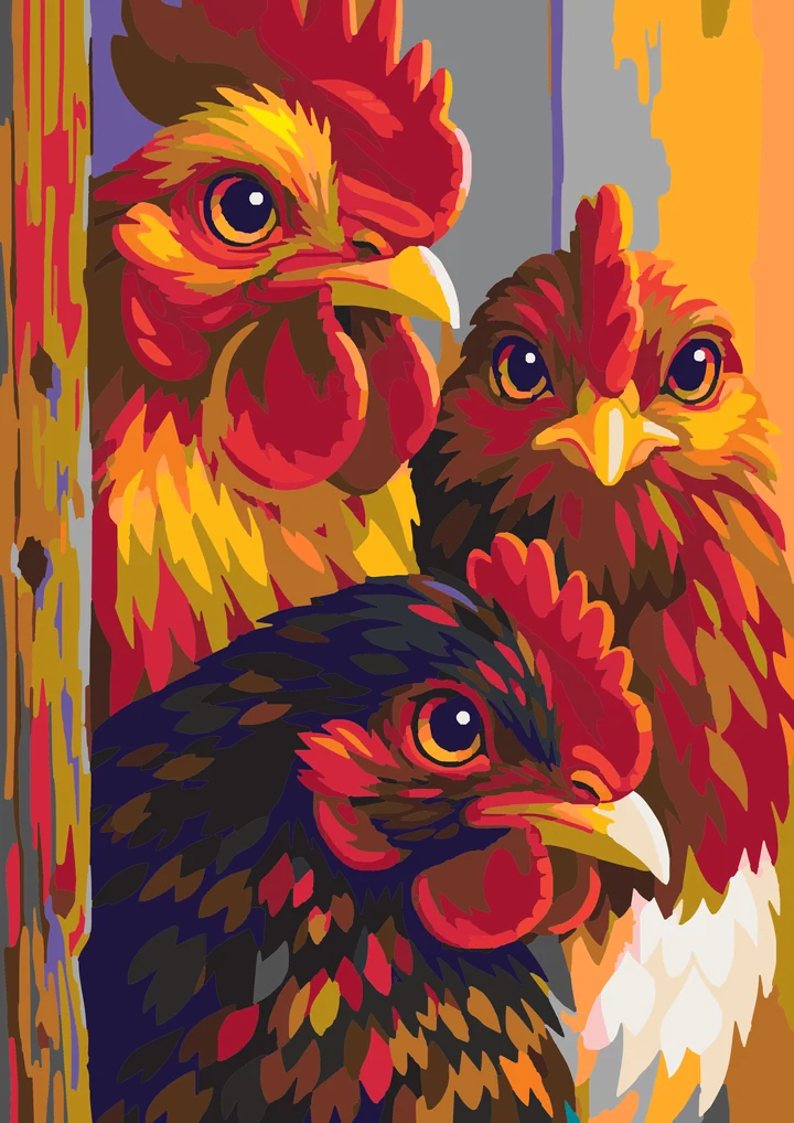 The Curious Coop’s Peeking Pals Liquitex 48 preview