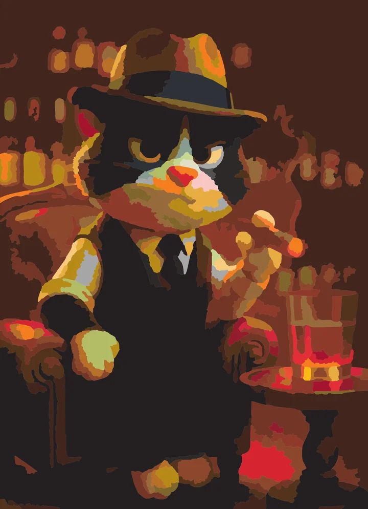 The Feline Don’s Evening Draw Liquitex 72 preview