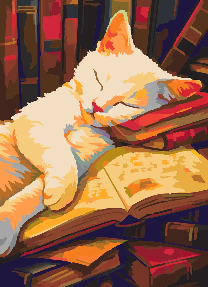 The Purr-fect Library Slumber Liquitex 72 preview