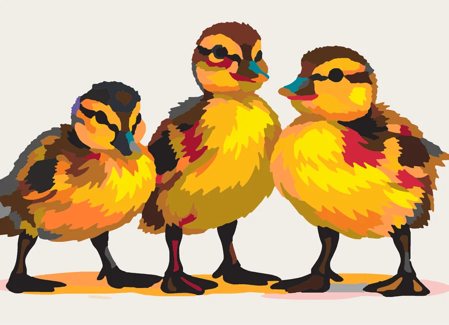 The Quack Pack’s Social Hour paint by numbers kit with 26 colors