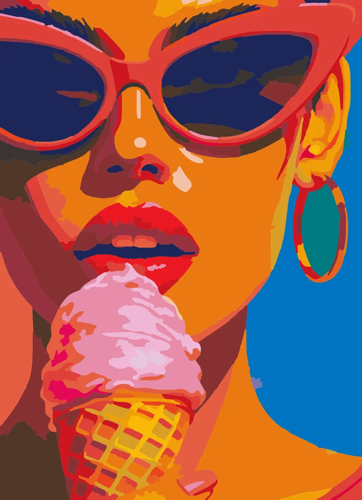 The Scoop on Summer Style - People Intermediate paint by numbers kit