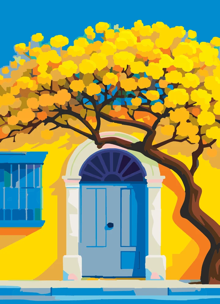 The Yellow Bloom’s Blue Door Tale Liquitex 72 preview