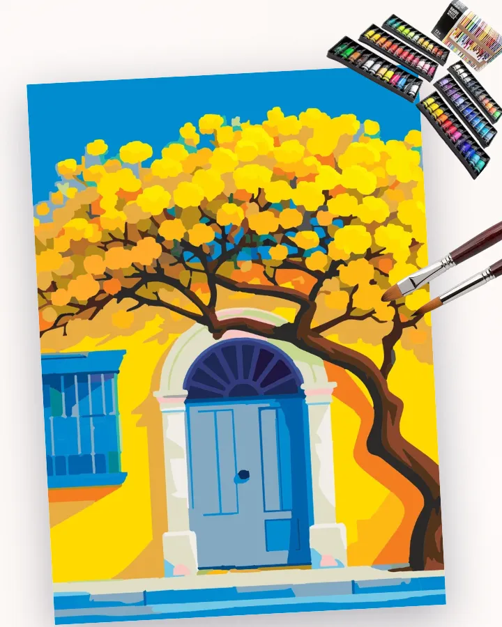 The Yellow Bloom’s Blue Door Tale Liquitex 72 preview