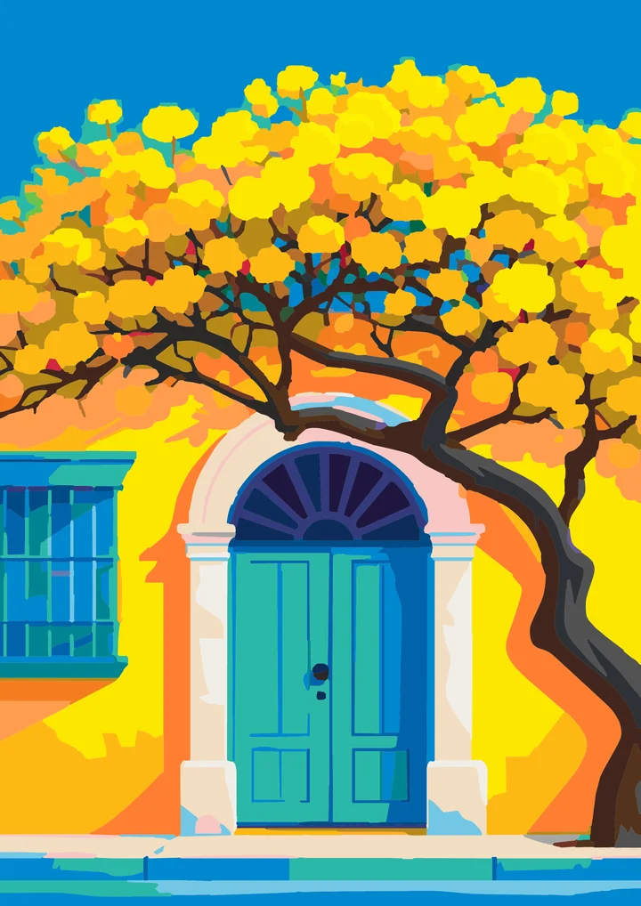 The Yellow Bloom’s Blue Door Tale Liquitex 48 preview