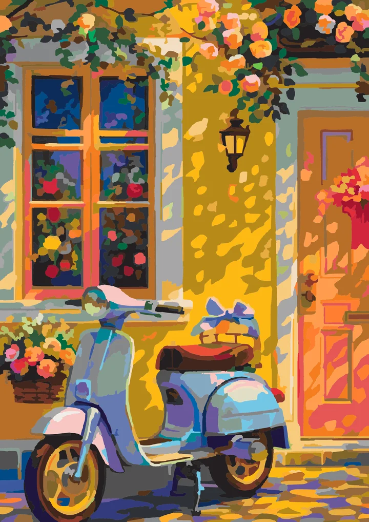 Vespa’s Blooming Balcony Break My Paints preview