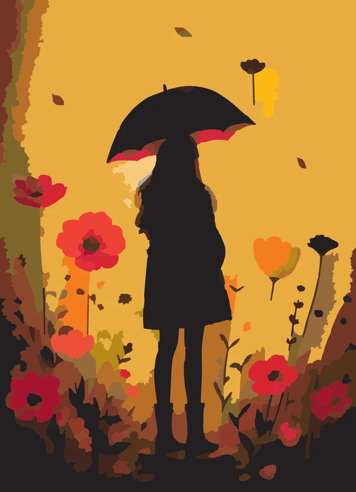 When Poppies Met the Pitter-Patter Liquitex 72 preview