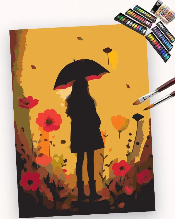 When Poppies Met the Pitter-Patter Liquitex 72 preview