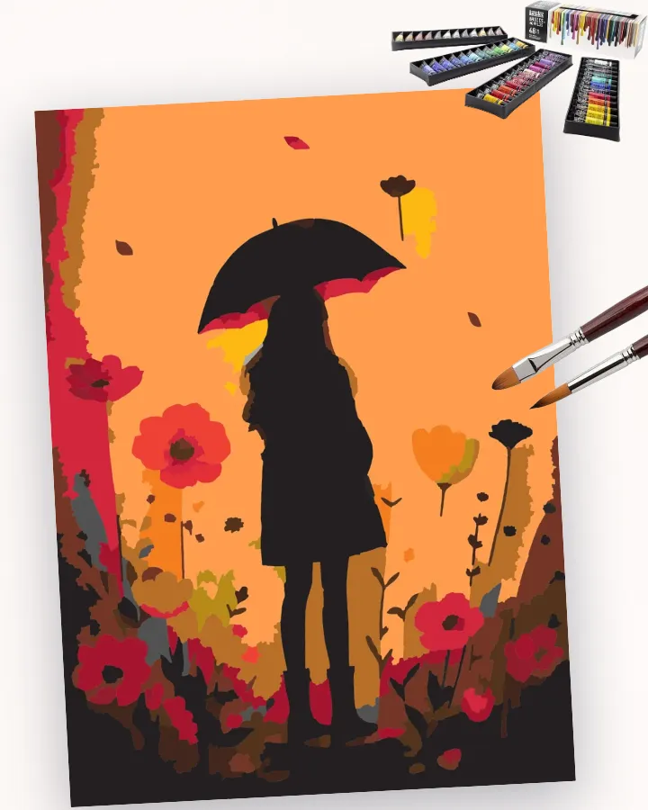 When Poppies Met the Pitter-Patter Liquitex 48 preview