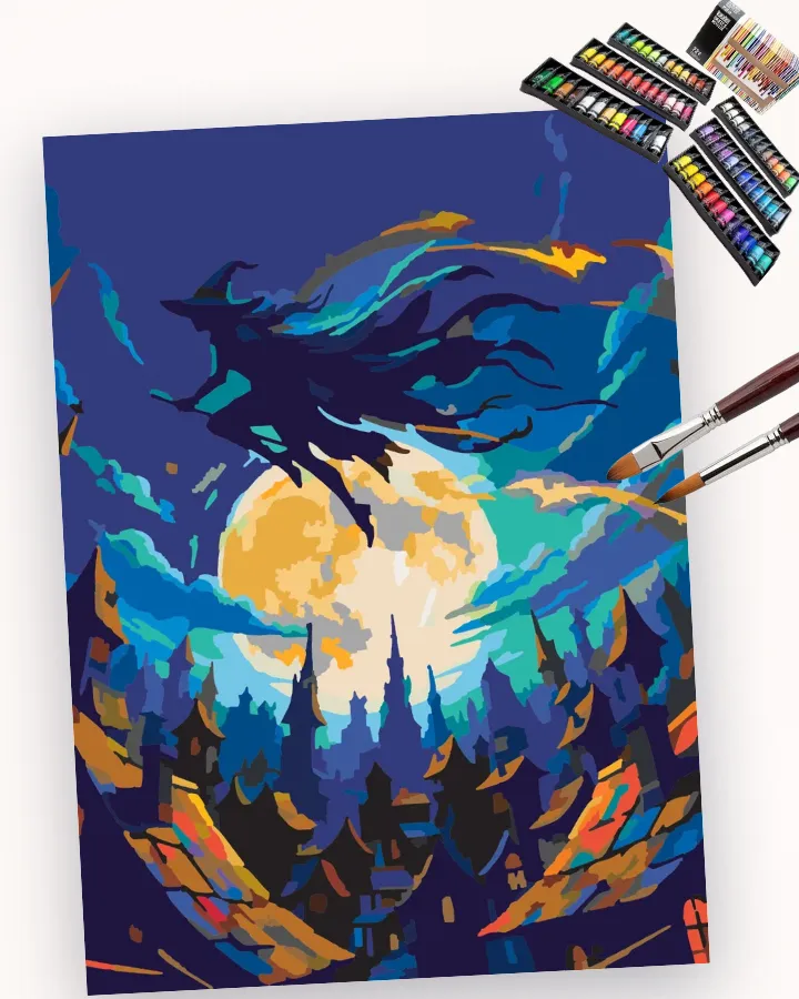 Witch’s Midnight Rooftop Commute Liquitex 72 preview