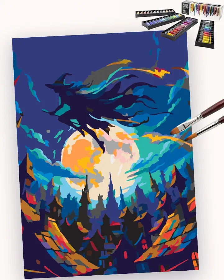 Witch’s Midnight Rooftop Commute Liquitex 48 preview