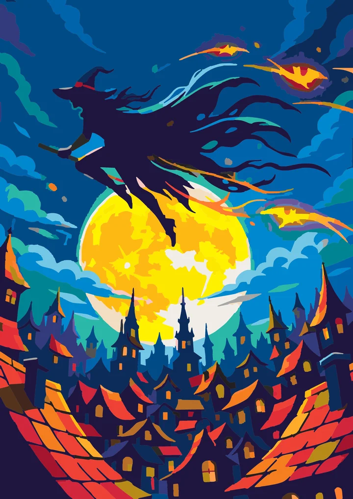 Witch’s Midnight Rooftop Commute Liquitex 48 preview